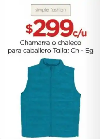 Chedraui Chamarra o chaleco para caballero Talla: Ch - Eg oferta