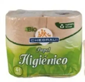 CHEDRAUI Papel higiénico biodegradable 4 rollos 375 hojas