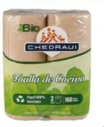 CHEDRAUI Toallas de cocina biodegradables 2 rollos 160 hojas