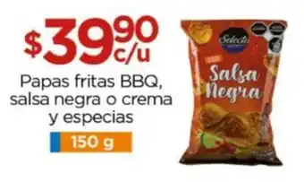 Chedraui Selecto BRAND Papas fritas BBQ, salsa negra o crema y especias 150 g oferta