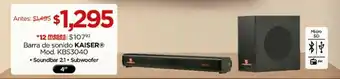 Chedraui Barra de sonido KAISER Mod. KBS3040 oferta