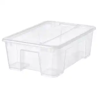 IKEA Samla caja con tapa, transparente, 39x28x14 cm/11 l oferta