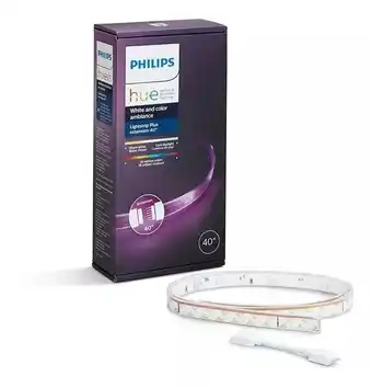Tira led wca inteligente philips hue extensión interiores 1m color de la luz blanco cálido, blanco frío y multicolor