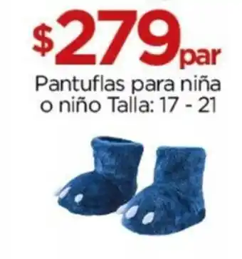 Chedraui Pantuflas para niña o niño Talla: 17-21 oferta
