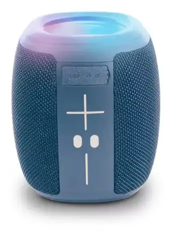 Mercado Libre Misik - bocina bluetooth portatil - luz led - usb, sd y fm color azul oferta