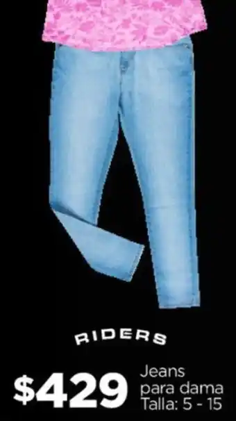 Chedraui RIDERS Jeans para dama Talla: 5-15 oferta