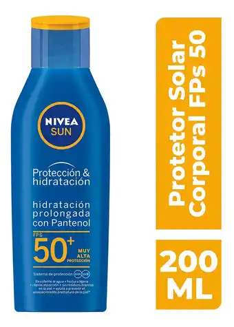 Mercado Libre Protector solar nivea sun protección & hidratación 50+ 200ml oferta