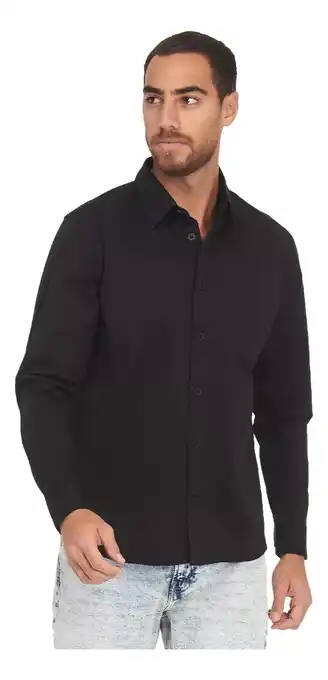 Mercado Libre Camisa calvin klein holgada de sarga de algodon para hombre oferta