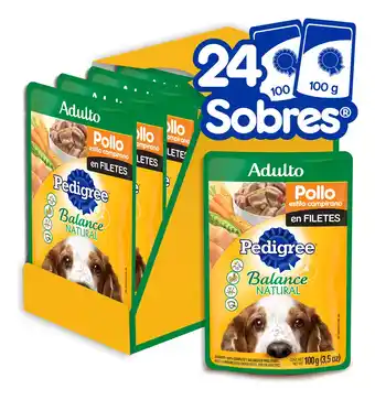 Mercado Libre Pack X24 Sobres Pedigree Balance Natural De Pollo Campirano oferta