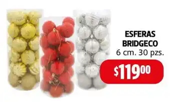 Farmacias Guadalajara ESFERAS BRIDGECO 6 cm. 30 pzs. oferta