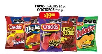 Farmacias Guadalajara PAPAS CRACKIS 90 gr. O TOTOPOS 200 gr. oferta