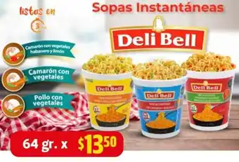 Farmacias Guadalajara Deli Bell Sopas Instantáneas 64 gr. oferta