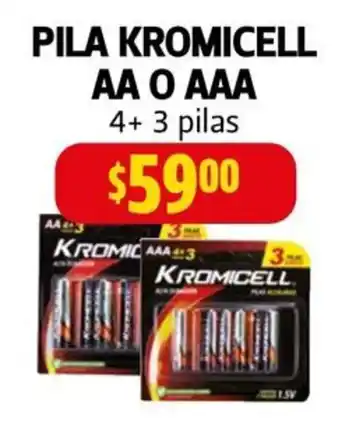 Farmacias Guadalajara PILA KROMICELL AA O AAA 4+ 3 pilas oferta