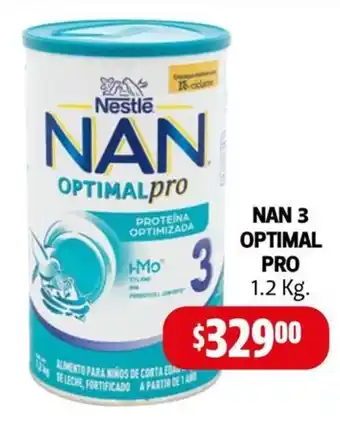 Farmacias Guadalajara NAN 3 OPTIMAL PRO 1.2 Kg. oferta