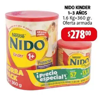 Farmacias Guadalajara NIDO KINDER 1-3 AÑOS 1.6 Kg+360 gr. Oferta armada oferta