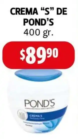 Farmacias Guadalajara CREMA 'S DE POND'S 400 gr. oferta