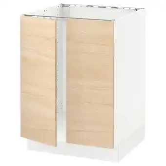 IKEA Sektion Gabinete bajo p/ tarja 2 puertas, blanco/askersund efecto fresno claro, 61x61x76 cm oferta