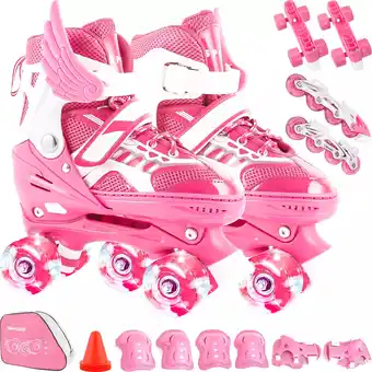 Mercado Libre Patines en paralelo, patines en línea niños ajustable 2 en 1 oferta