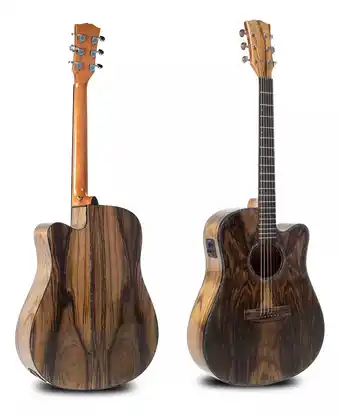 Mercado Libre Guitarra electroacústica aureal pastilla fishman, a300-41 color natural material del diapasón palo de rosa orientación de la oferta