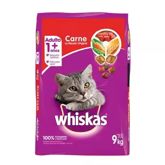 Mercado Libre Alimento whiskas para gatos adultos sabor carne 9kg oferta