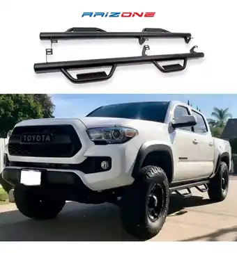 Estribos toyota tacoma 2016 - 2019 4 puertas metalico negro