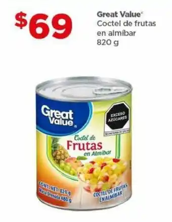 Great Value Coctel de frutas en almibar 820 g