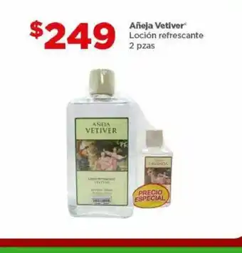 Bodega Aurrerá Añeja Vetiver Loción refrescante 2 pzas oferta
