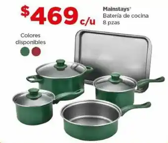 Bodega Aurrerá Mainstays Batería de cocina 8 pzas oferta
