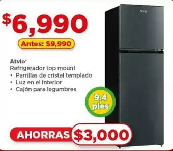 Bodega Aurrerá Atvio Refrigerador top mount 9.4 pies oferta