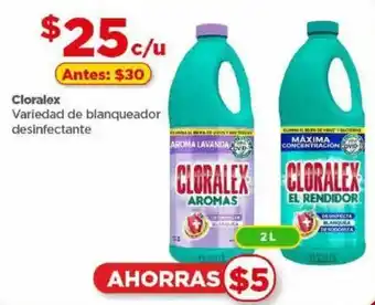 Bodega Aurrerá Cloralex Variedad de blanqueador desinfectante 2L oferta