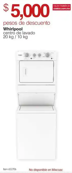 Whirlpool centro de lavado 20kg / 10kg