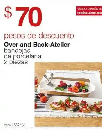 Costco Over and Back-Atelier bandejas de porcelana 2 piezas oferta