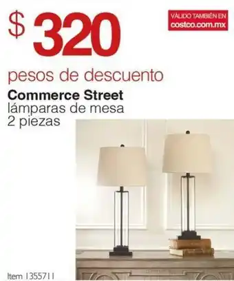 Costco Commerce Street lámparas de mesa 2 piezas oferta