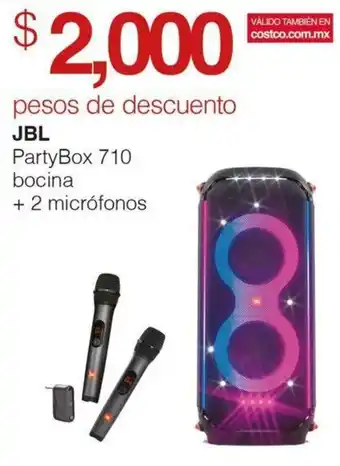 Costco JBL PartyBox 710 bocina + 2 micrófonos oferta