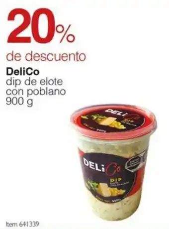 DeliCo dip de elote con poblano 900 g