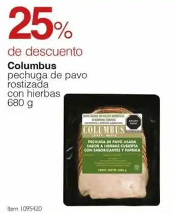 Columbus pechuga de pavo rostizada con hierbas 680 g