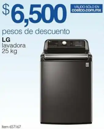 Costco LG lavadora 25 kg oferta
