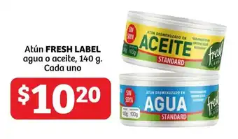 Soriana Híper FRESH LABEL Atún agua o aceite, 140 g. Cada uno oferta