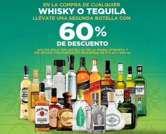 EN LA COMPRA DE CUALQUIER WHISKY O TEQUILA LLÉVATE UNA SEGUNDA BOTELLA CON
