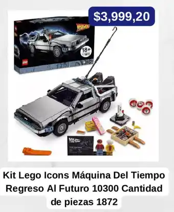 Mercado Libre Kit Lego Icons Máquina Del Tiempo Regreso Al Futuro 10300 Cantidad de piezas 1872 oferta