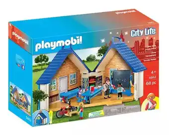 Figura armable playmobil city life escuela portátil 68 pzas