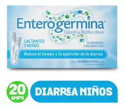 Enterogermina caja con 20 ampolletas de 5 ml sabor n/a
