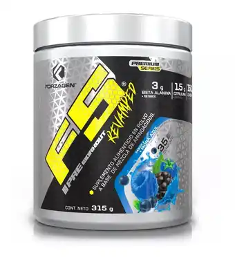 Mercado Libre Forzagen f5 revamped pre-entrenamiento 315 g | energía sabor mora azul oferta