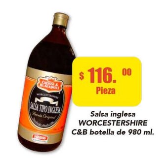 Super Aki Salsa inglesa WORCESTERSHIRE C&B Botella de 980 ml oferta