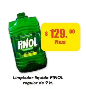 Super Aki Limpiador liquido PINOL regular de 9 lt oferta