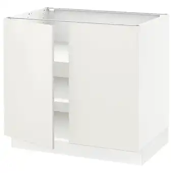 IKEA Sektion Gabinete bajo 2 puertas c/estantes, blanco/veddinge blanco, 91x61x76 cm oferta