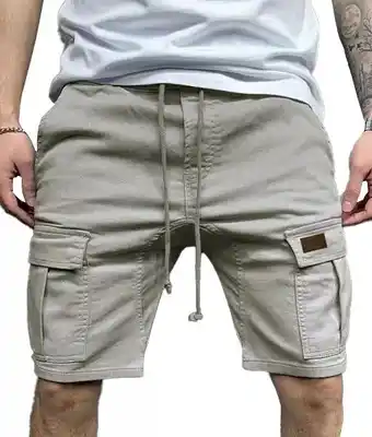 Short bermuda casual playa bolsas cargo moda gabardina 3018s