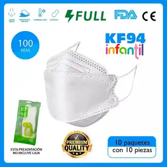 Mercado Libre Cubrebocas kf94 100 pza tapabocas mascarilla premium fda ce oferta