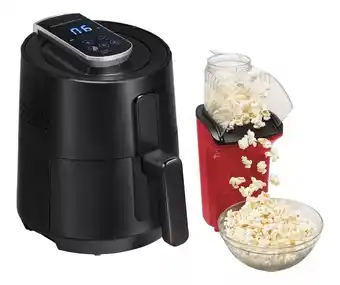 Mercado Libre Freidora de aire 2.5l + maquina de palomitas hamilton beach color negro/rojo oferta