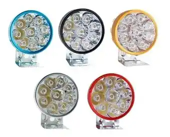 Mercado Libre Faro auxiliar 9 leds moto redondo estrobo colores 18w oferta
